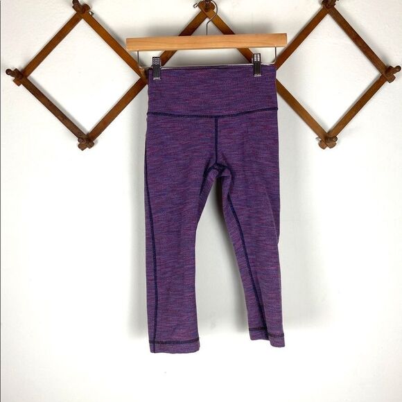LULULEMON Wunder Under Crop Diamond Jacquard E122 - Picture 1 of 4